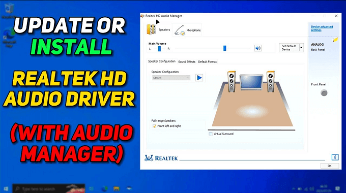Audio Driver - Realtek HD Audio Driver for Windows
