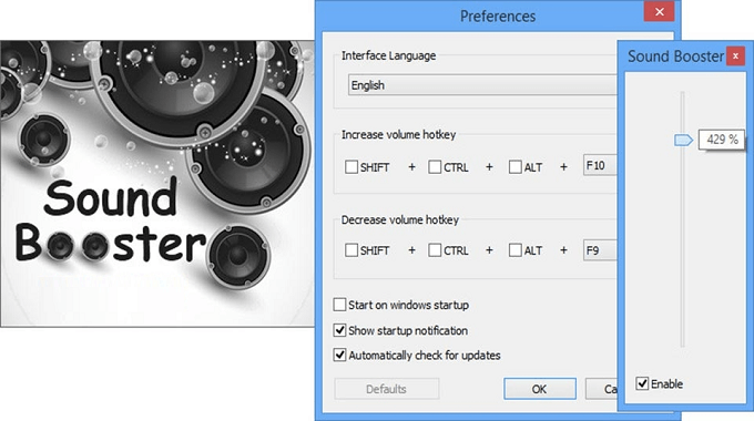 Sound Booster - Audio amplifier for PC